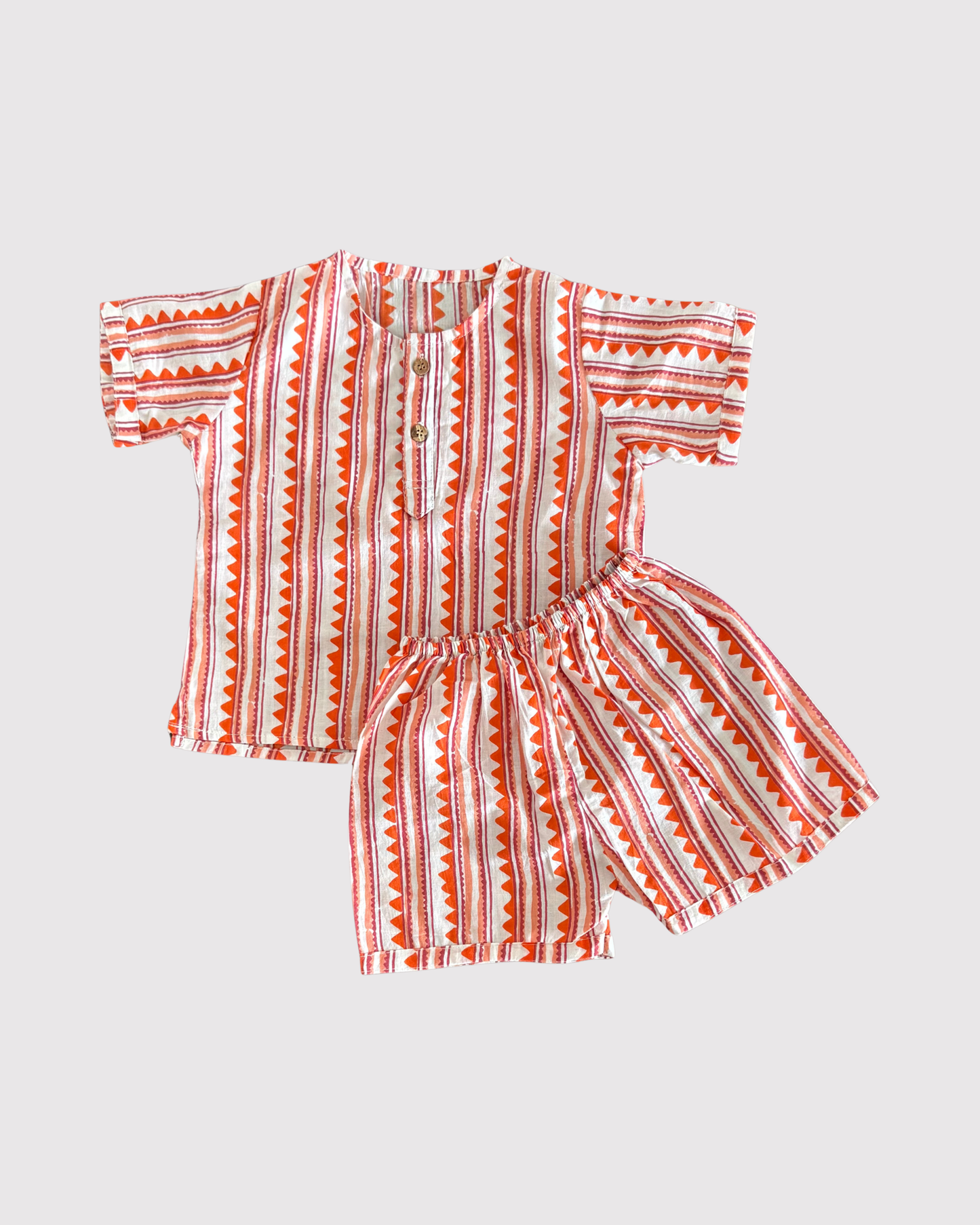 Orange Triangle Lines Co-ord Set